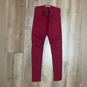 Flying Monkey Women's Red Maroon Burgundy Skinny Jeans Size 25